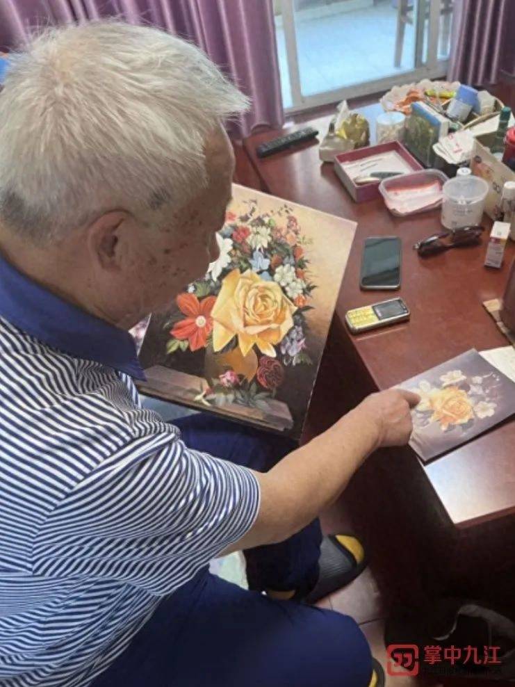 九江84岁老人自学油画，把日子绘成了艺术_丁时生_作品_绘画