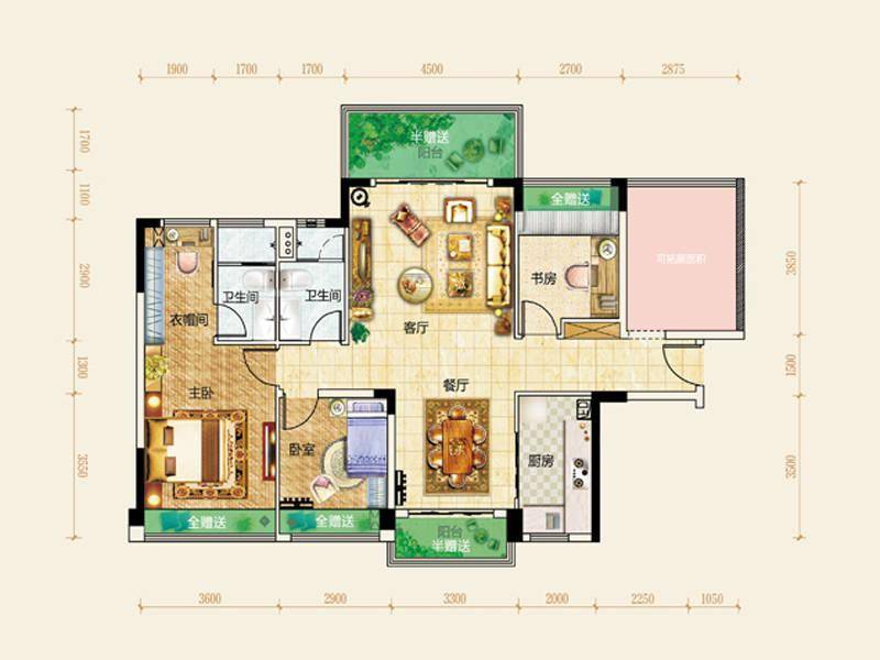 项目介绍| 都匀市碧桂园·滨江1号主力户型为93~136㎡_配套_江城市
