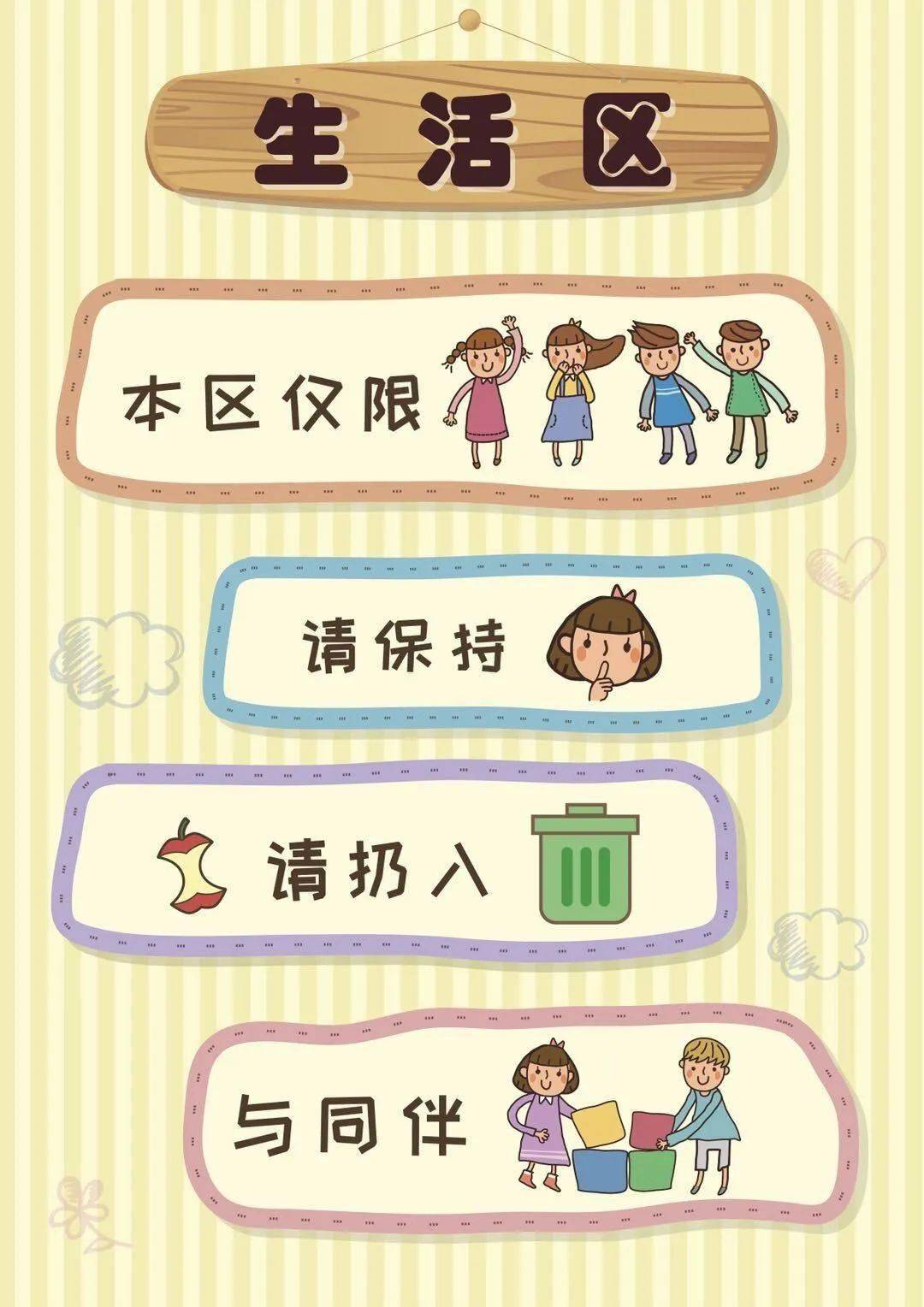 区角进阶 幼儿园区域规则可打印素材