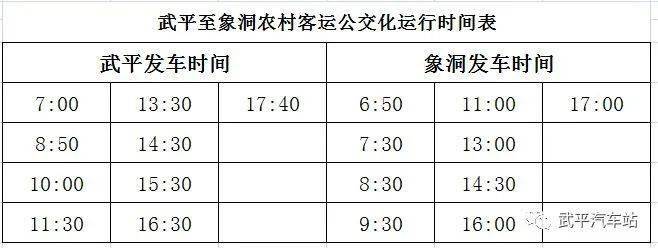 2023年最新版!武平农村客运最新发车时时间