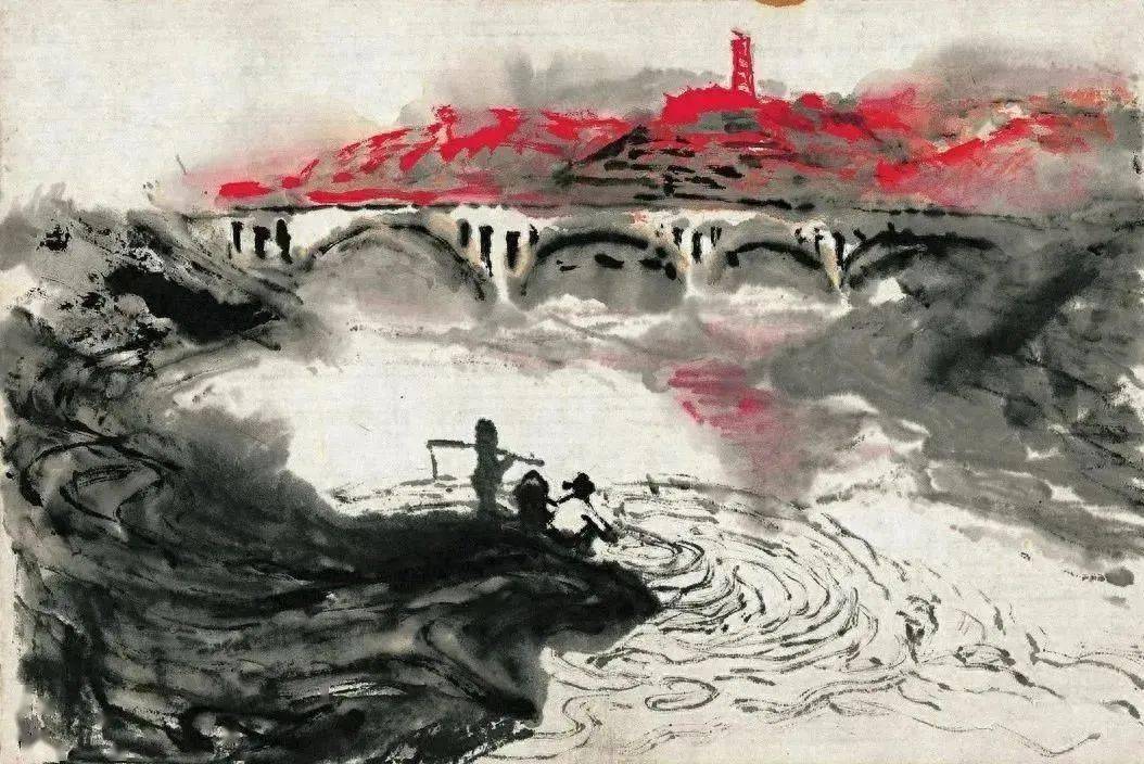 石鲁绘画60幅欣赏:笔墨激昂,清新飘逸_陕北_中国_山水画