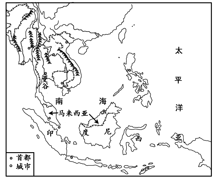 东南亚区域图手绘图片