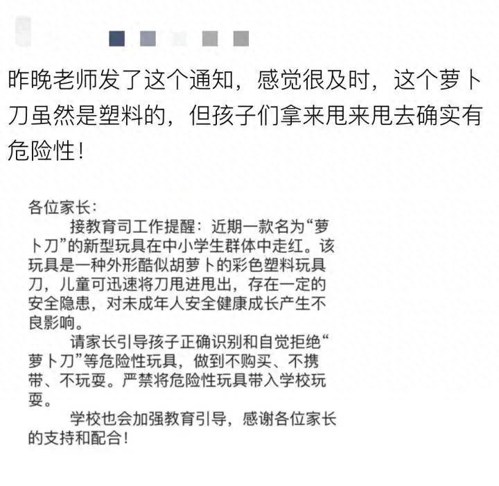 一个班20多个孩子都有!杭州有学校发紧急通知:不购买、不携带、不玩耍_萝卜_玩具_家长