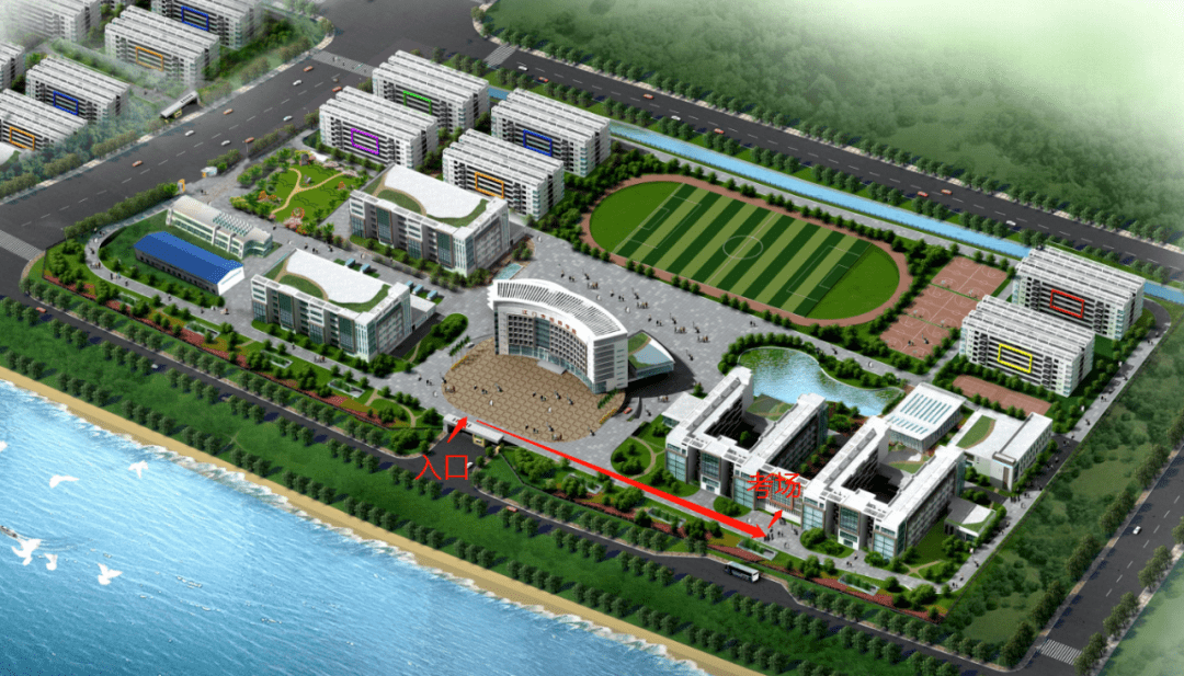 江门市技师学院(潮连校区)入口:蓬江区胜利路正门(考生只能从正门进入