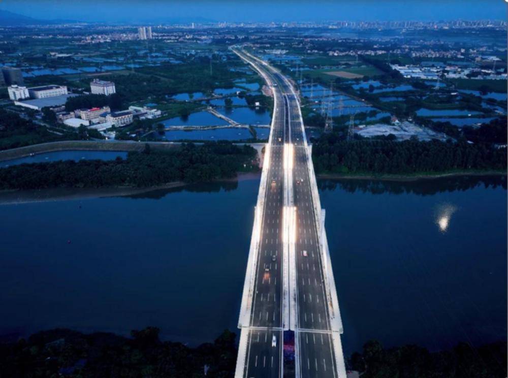 【多图】广州增城首座斜拉桥夜景让人迷恋_大桥_石滩_灯光