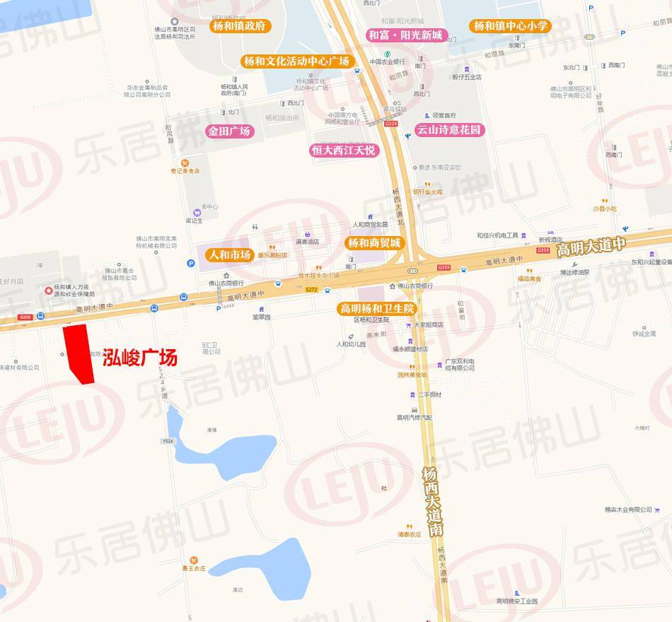 高明杨和将新建一个商业广场备案名泓峻广场，拟规划15层的酒店图3
