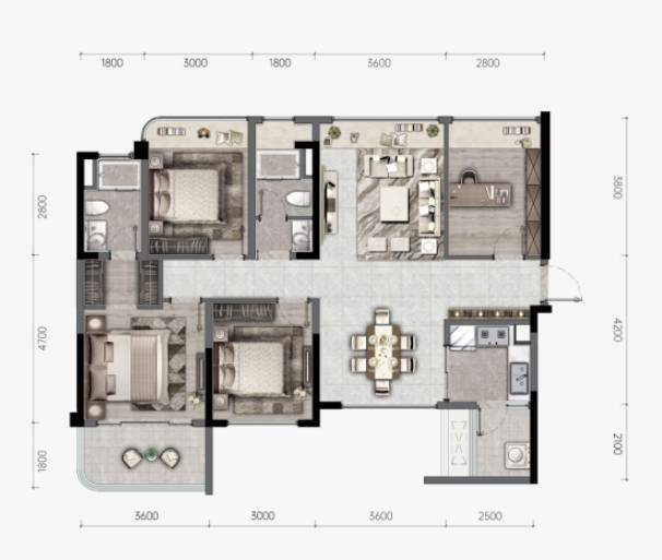 成都天府星萃里项目人才公寓开盘在即，主推建面约103-179㎡户型房源图3