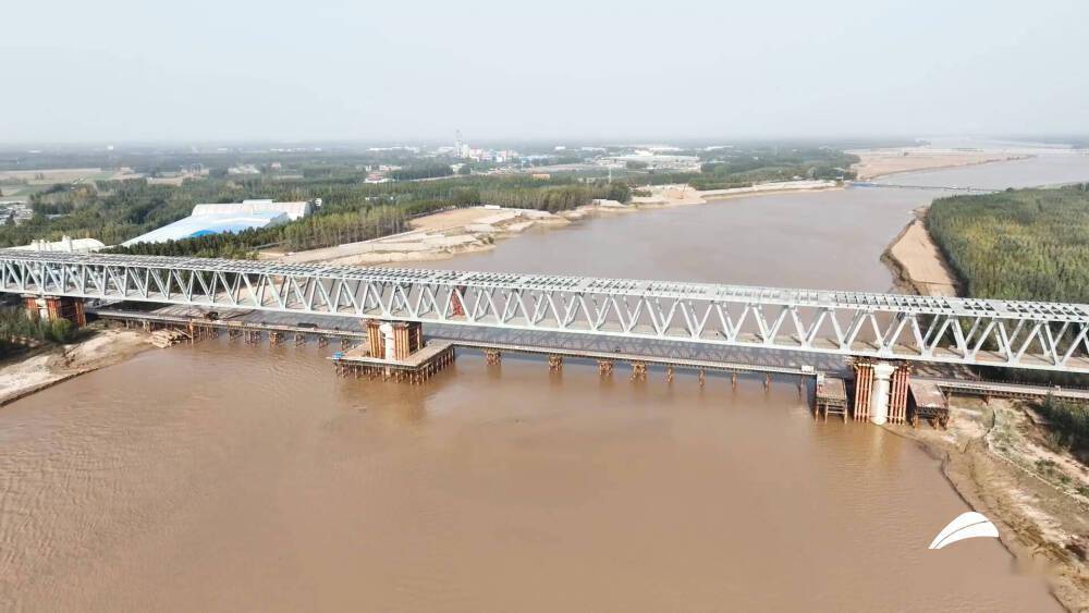 聊泰铁路黄河公铁桥预计明年通车,鲁西北地区将新添一座跨黄通道_施工