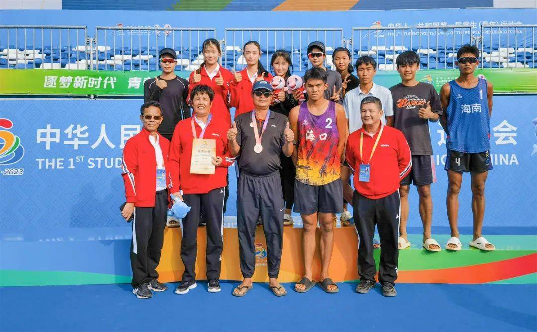 海口沙排队杨佳佳/陈丽莎夺学青会沙排(公开组)铜牌_海南省_比赛_版权