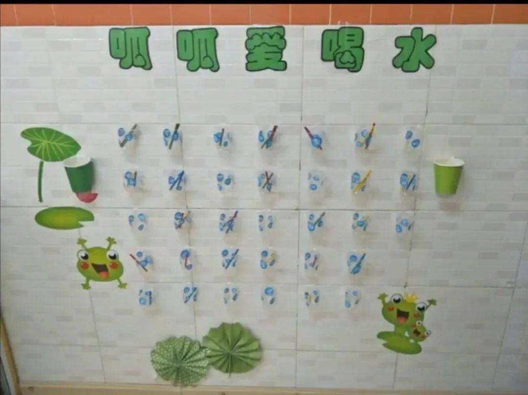 【环创布置】幼儿园饮水区环创布置!