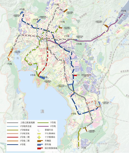 昆明地铁最新规划图图片