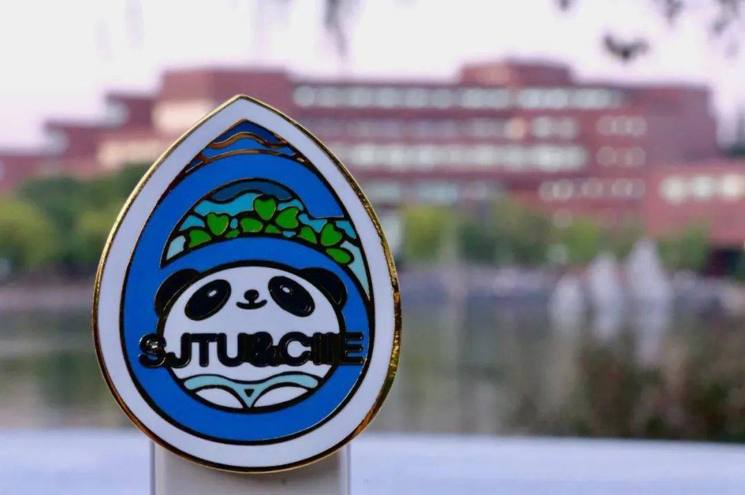 进博会倒计时2天 | sjtu&6thciie纪念徽章来啦!_元素_小叶子_装饰