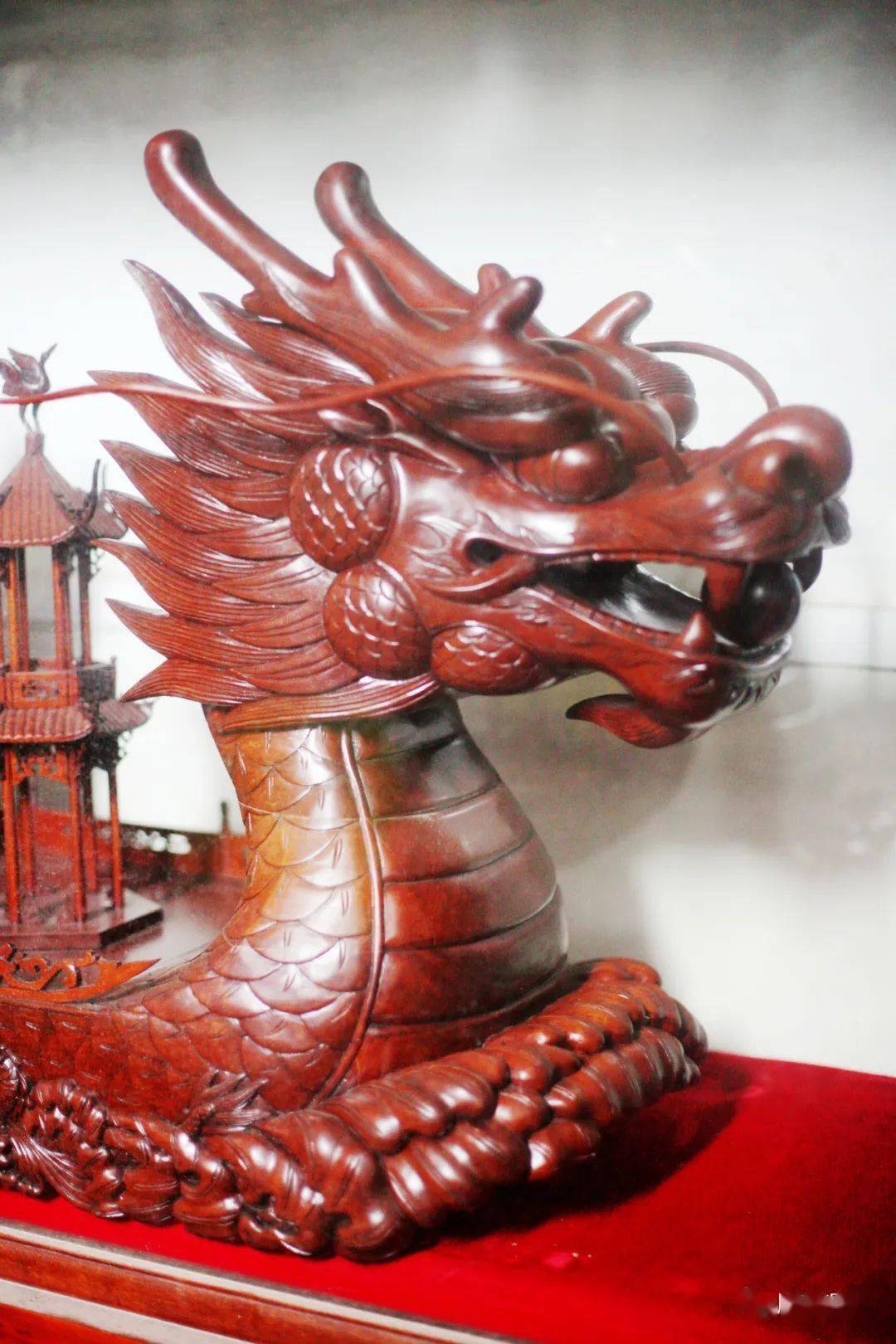 容奇北潮龙舟雕刻技艺_龙头_模型_龙尾