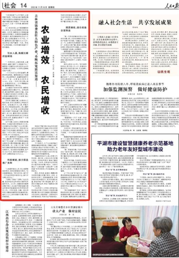 67人民日报社会版头条点赞吉林镇赉:农业增效 农民增收_盐碱地_水稻