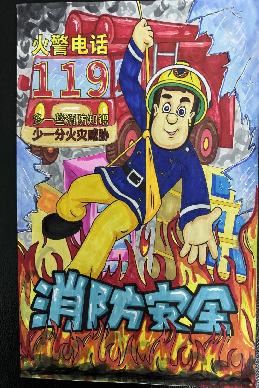 《我是小小消防员》绘画大赛小学组优秀作品展播