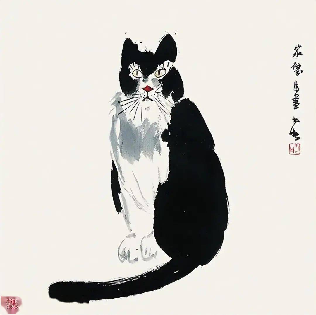 李琼久猫画,生灵活现,趣味盎然!_作品_书画_中国