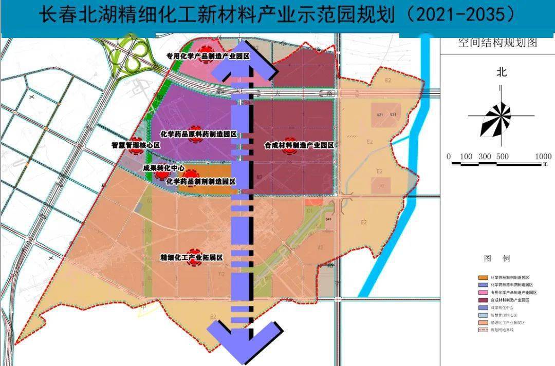 698平方公里,规划"一轴两心四区"的产业空间发展布局,"一轴"即以福昌