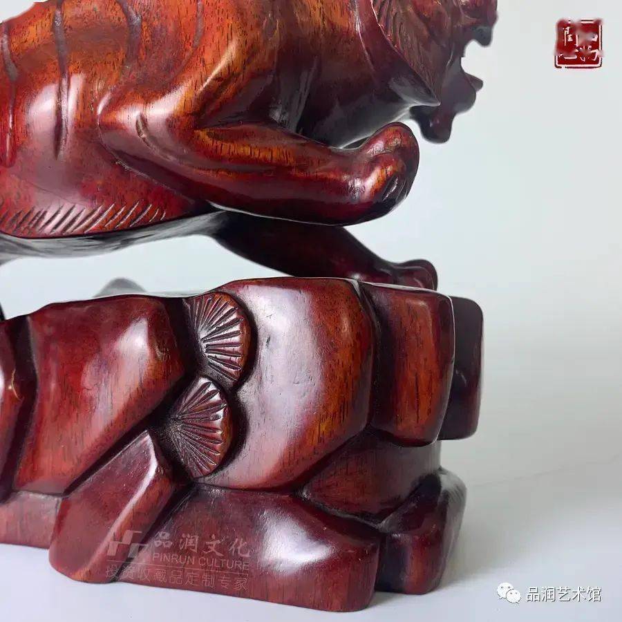 【品物润心】花梨木《上山虎》木雕精品摆件_家具_工艺品_手工