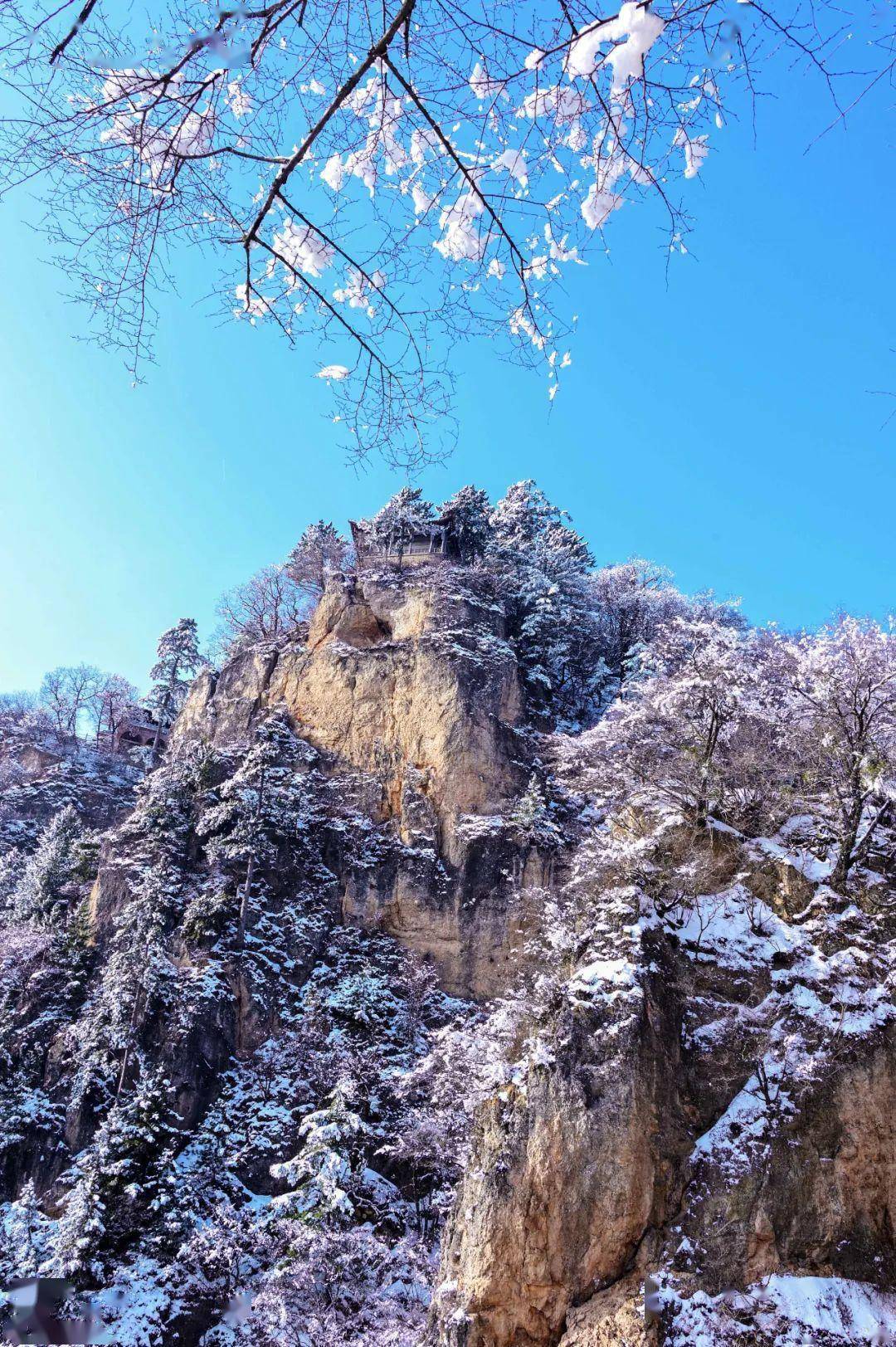 崆峒山雪景图片图片