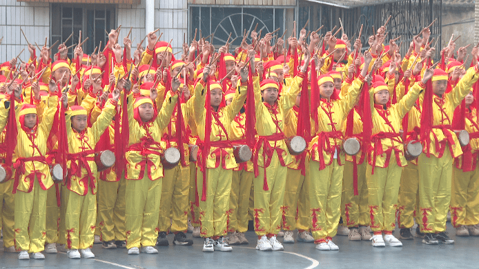 安塞腰鼓进校园 助推"课服"促双减