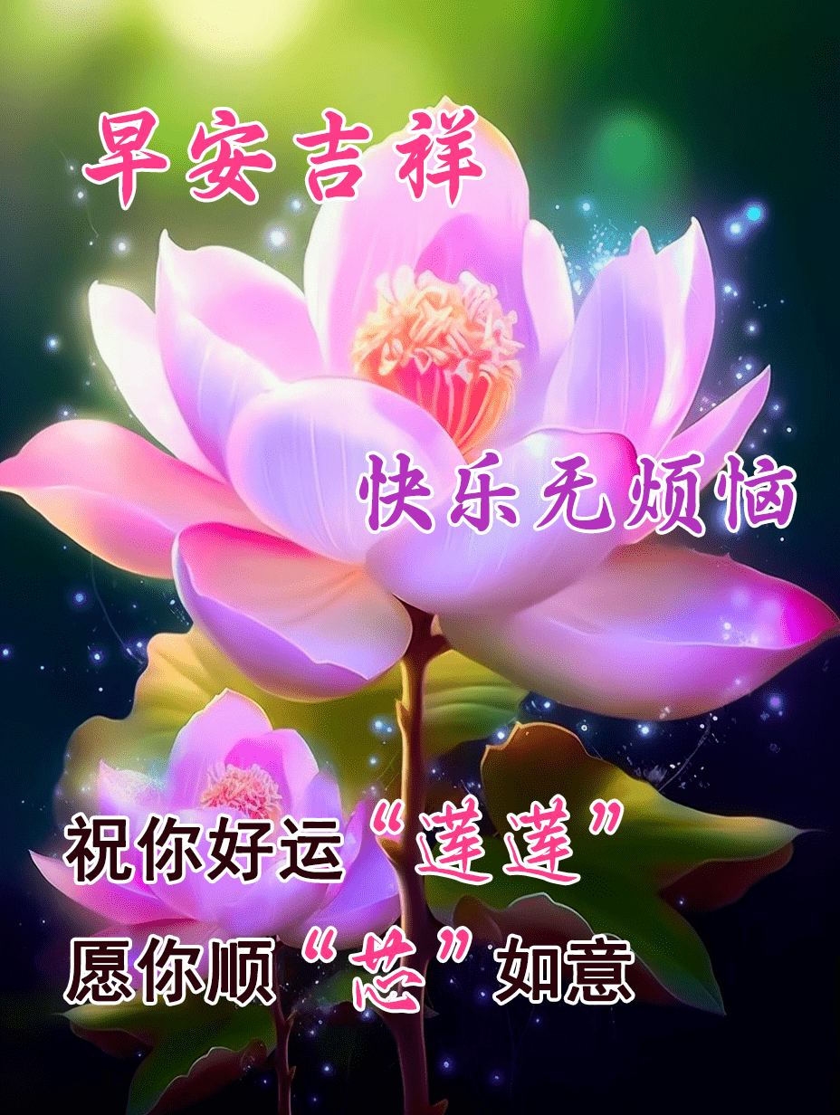 言语不多真情在,祝福快乐又平安,祝君早安!_问候_吉祥_时候