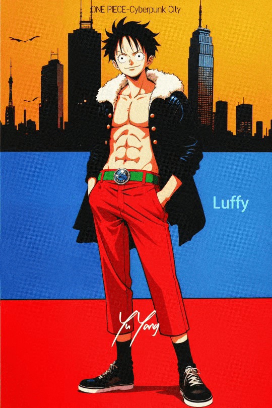 海贼王壁纸|现代装路飞