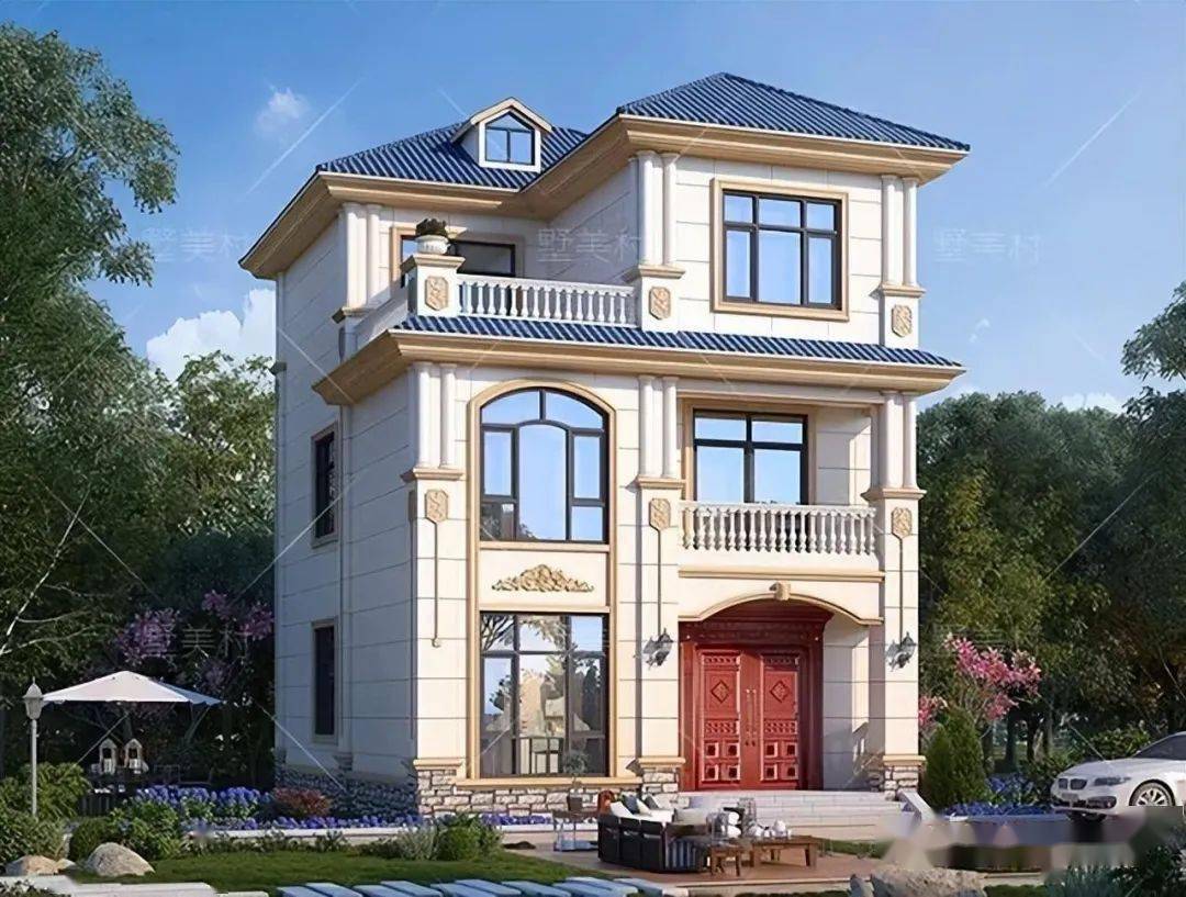 30款开间9米二层或三层别墅,农村建房绝佳户型,今年建房就选它_设计