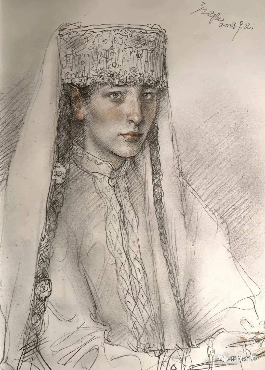 四川美术学院院长庞茂琨,2023年速写新作_油画_中的人物_精神