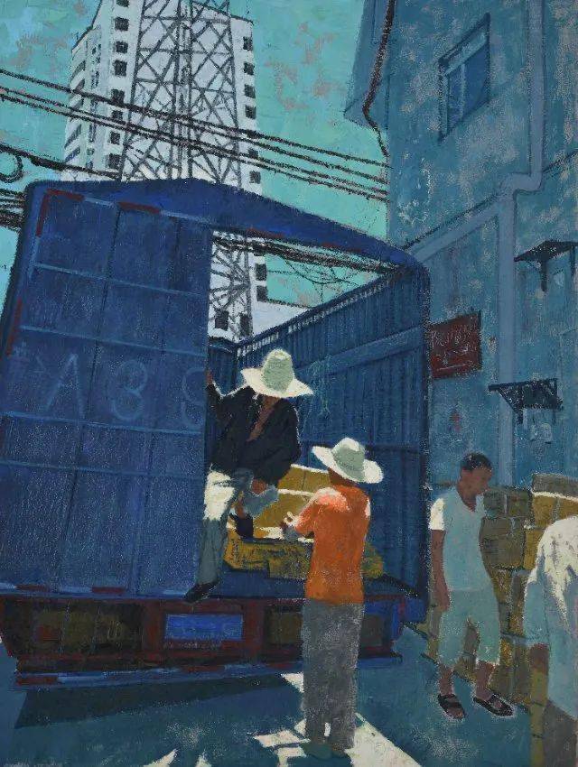 黑沙 180x140cm 2019高连保 何处秋风至 120x120cm 2019黄明亮 光的