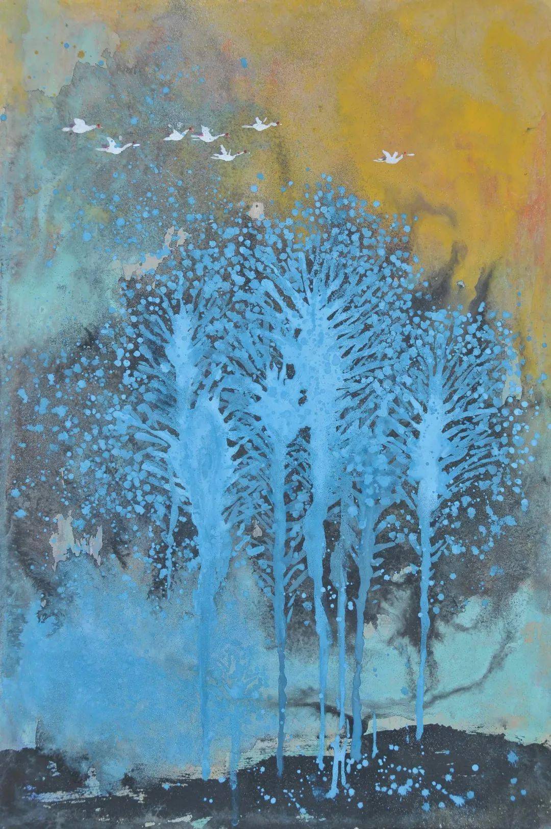 展讯|太行神韵61溢彩泉都 邢台太行岩彩画咸宁巡展本周六拉开帷幕