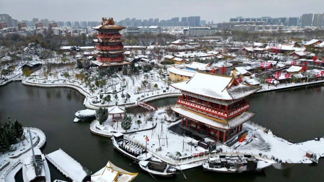 开封雪景图片