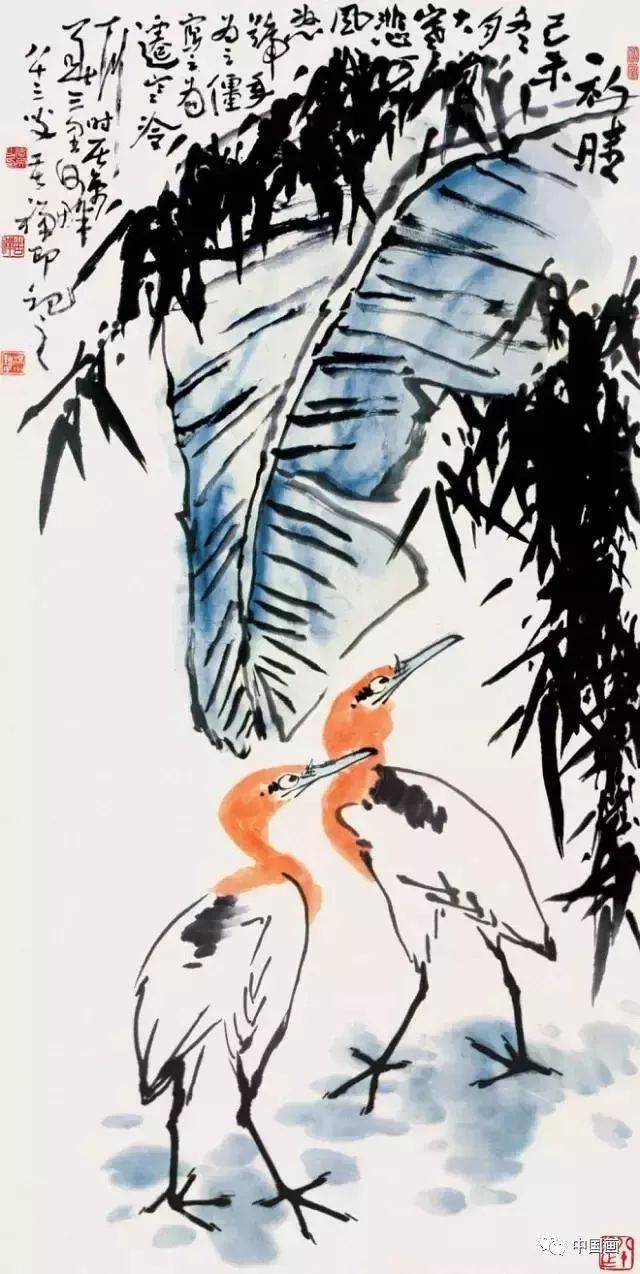 初晴图▲春色满园▲洞明春晓▲红石雄鹰图▲绿雨鹤昂图▲墨荷图