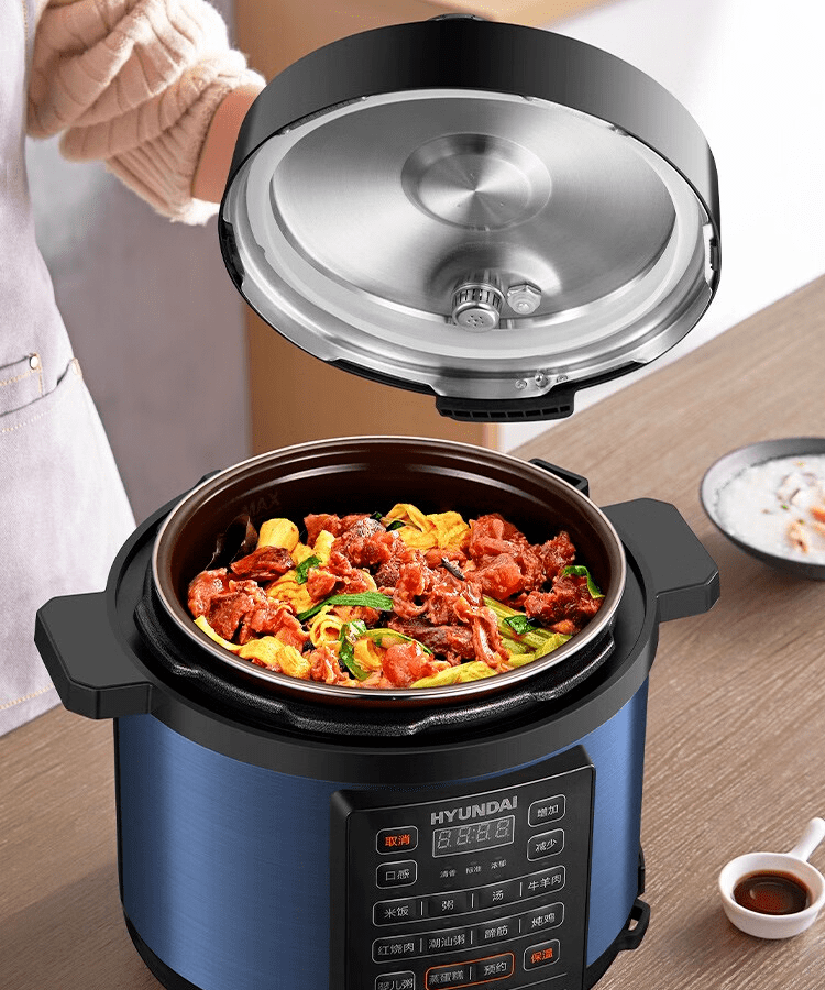 【韩国现代的电压力锅】,蒸煮炖焖样样精通,一口锅顶半个厨房_高压锅