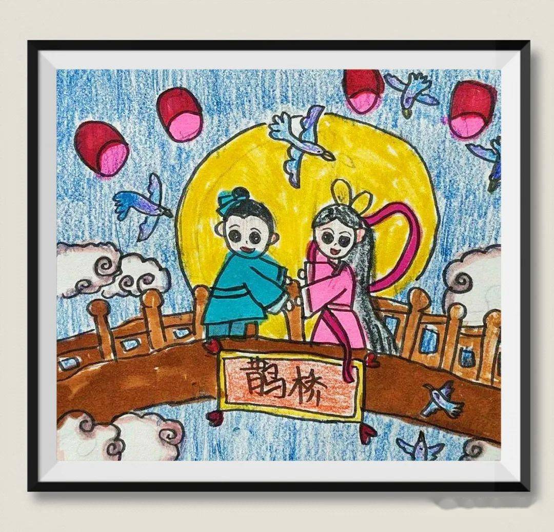 传统文化故事创作中小学生绘画作品展