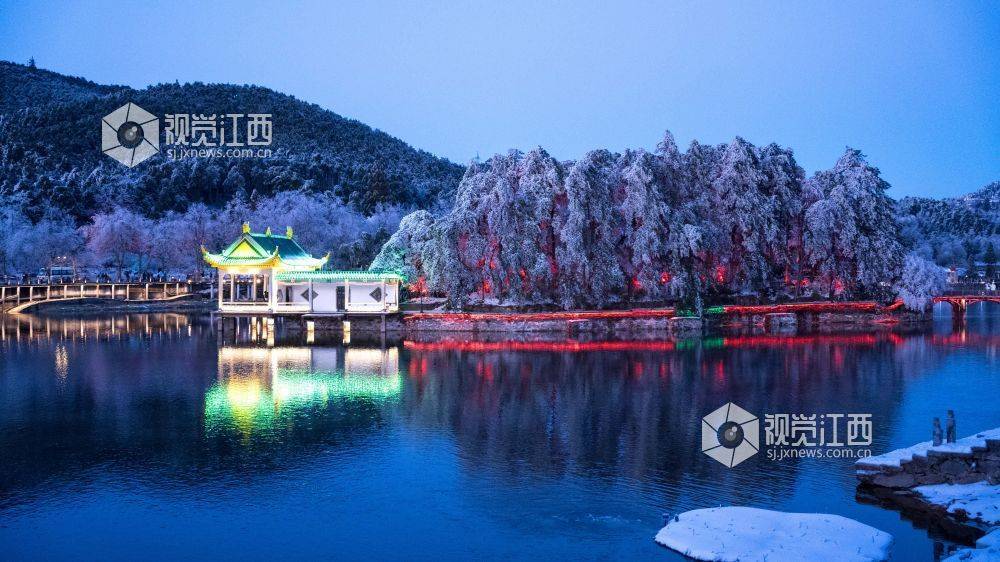 庐山花径雪景图片