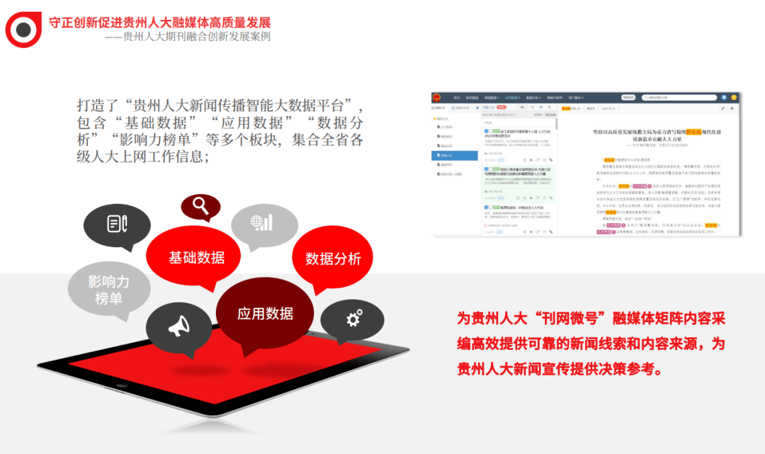 上网工作信息，为贵州人大内容采编高效提供可靠的新闻线索和内容来源。