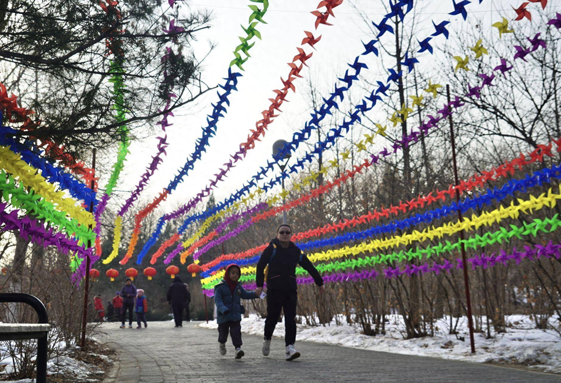 奧林匹克森林公園冰雪嘉年華迎來新年首批遊客_滑雪_項目_雪地