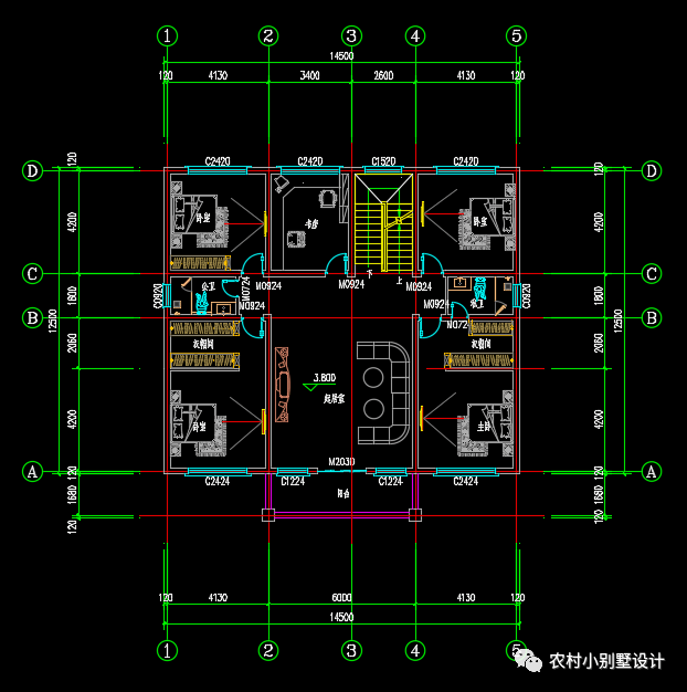 造型简洁二层大气端庄二农村自建房别墅,经久耐看乡村别墅设计案例